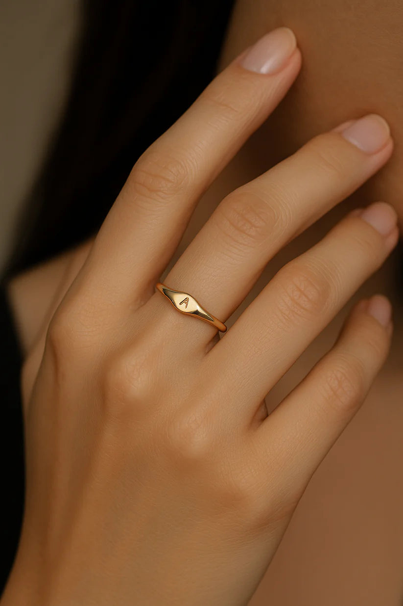 Initial Letter Ring - Luna-e-noor
